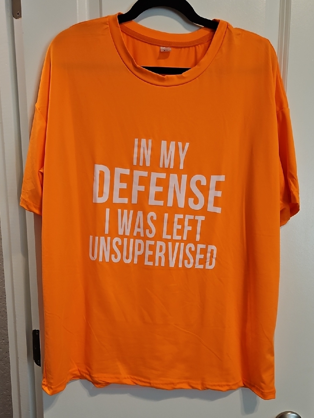 Source Unknown Women's Short Sleeve Tee - Orange with White Graphic